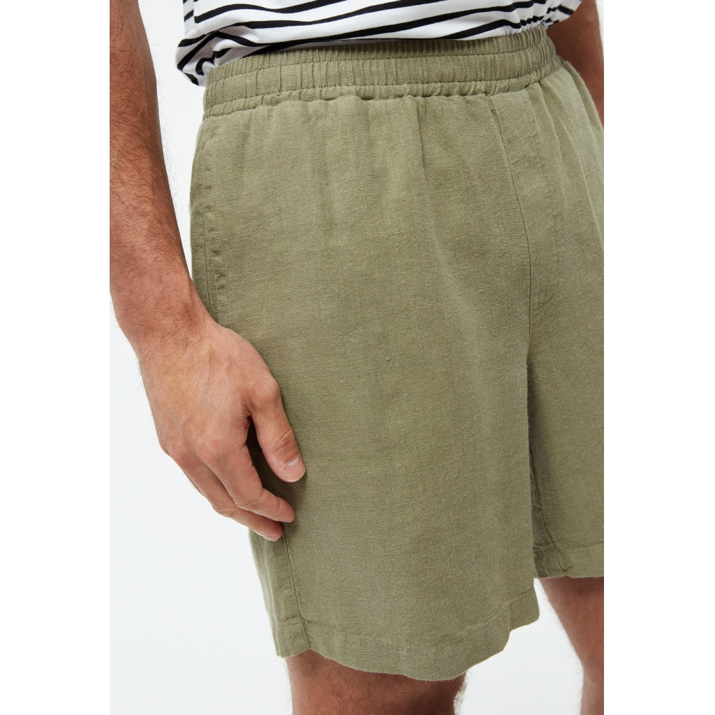 Laurin Linen Shorts - Faded Olive