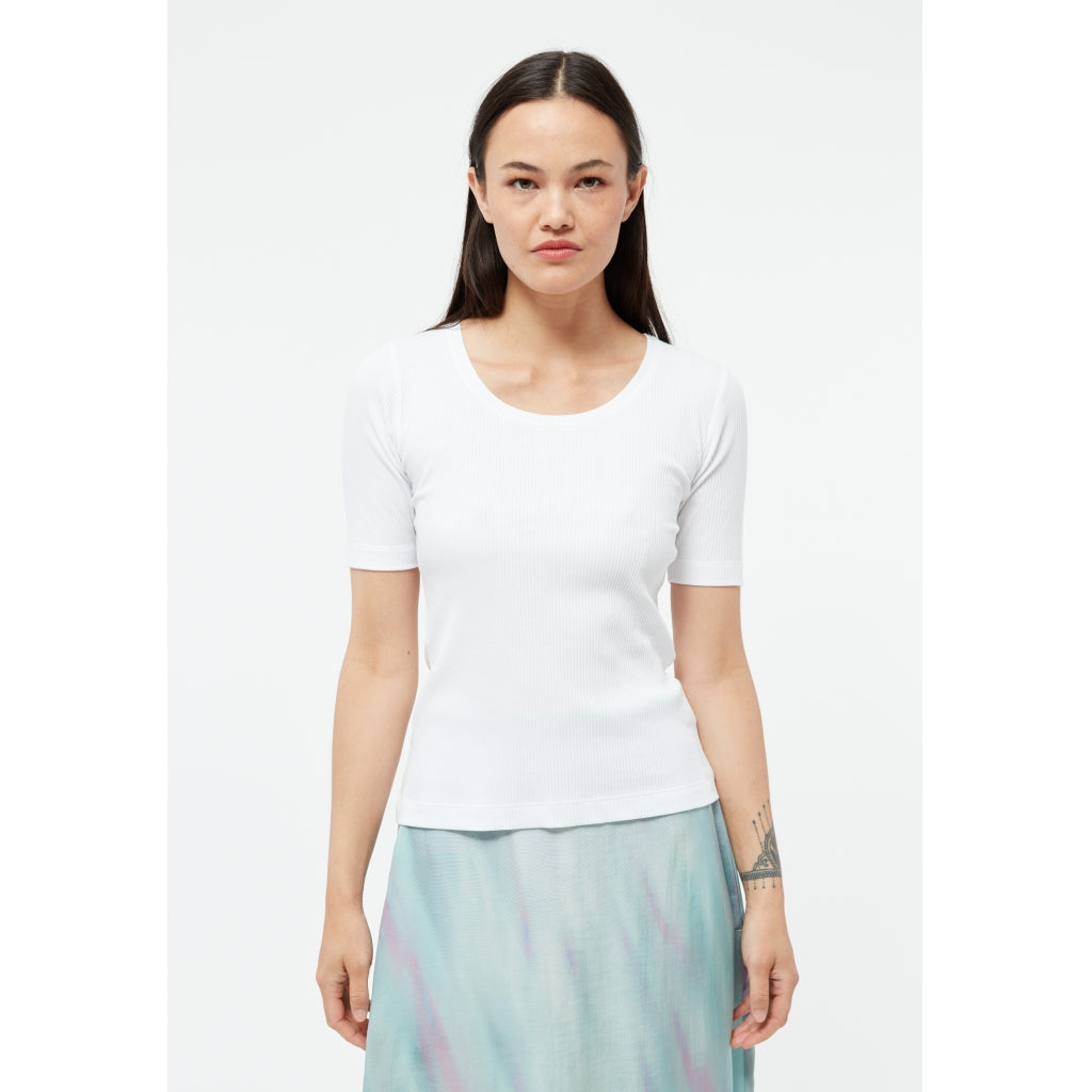 LAST ONE in S - Anais Rib T-Shirt - White