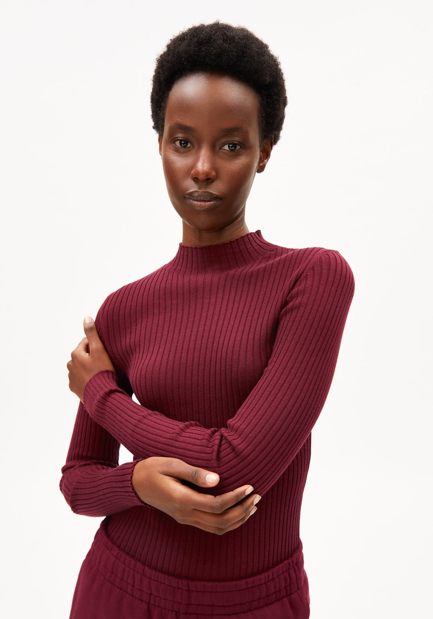 Alaania Knitted Longsleeve - Velvet Red