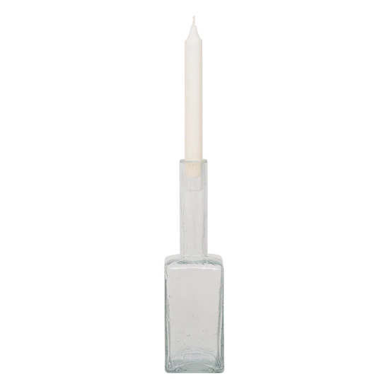 UNC Candle Holder Alba Recycled Glass - Transparent