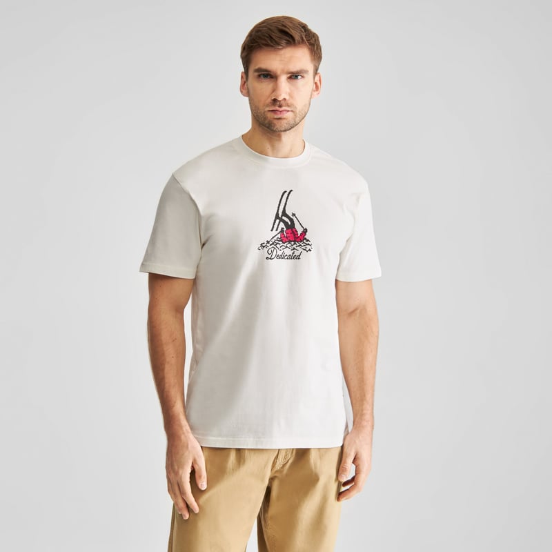 Stockholm Fallen Skier T-shirt - White