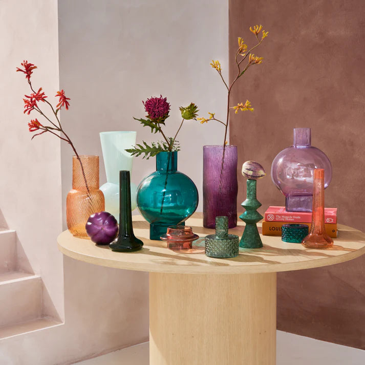 UNC Recycled Glass Vase Ara - Papaya