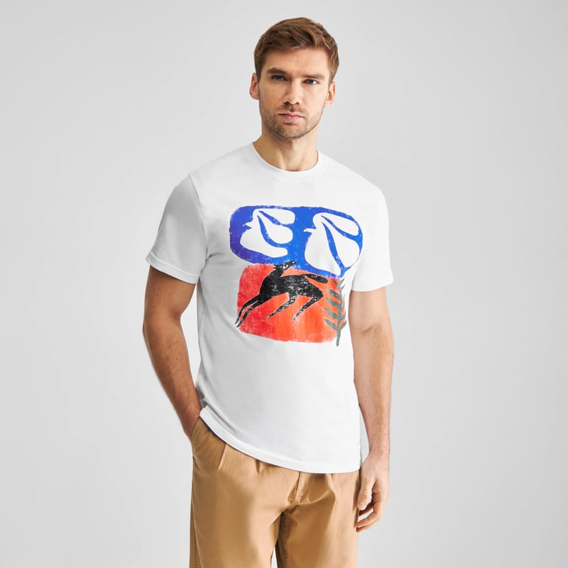 Stockholm Foal with Birds T-shirt - White