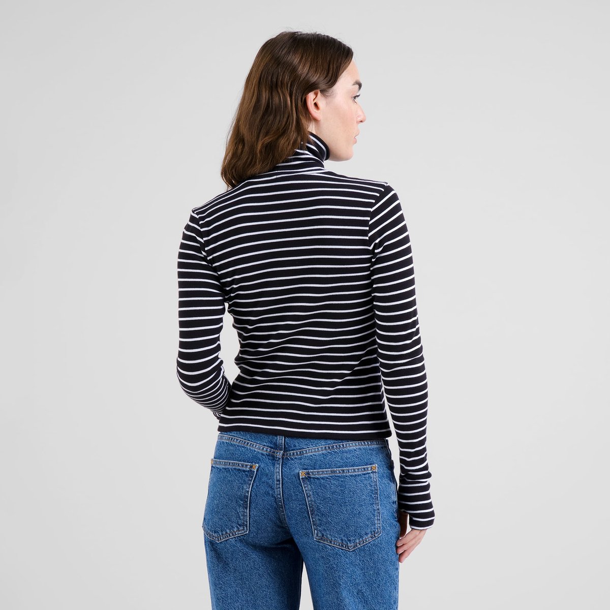 Rib Top Malma Stripe - Black/White