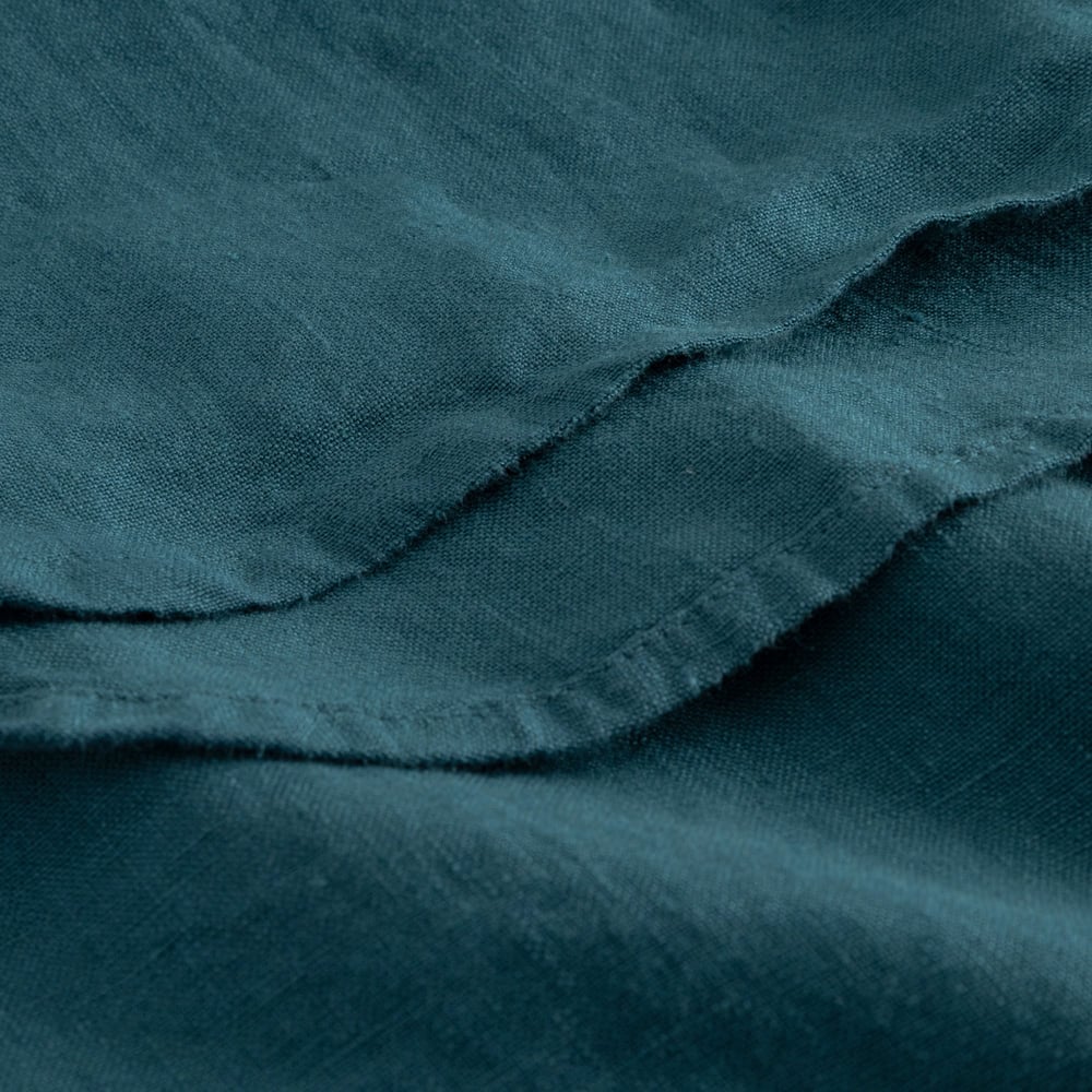 LAST ONES in XS - Torup Linen Shirt - Mediterranea Green