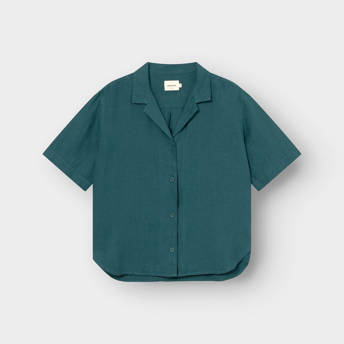 LAST ONES in XS - Torup Linen Shirt - Mediterranea Green