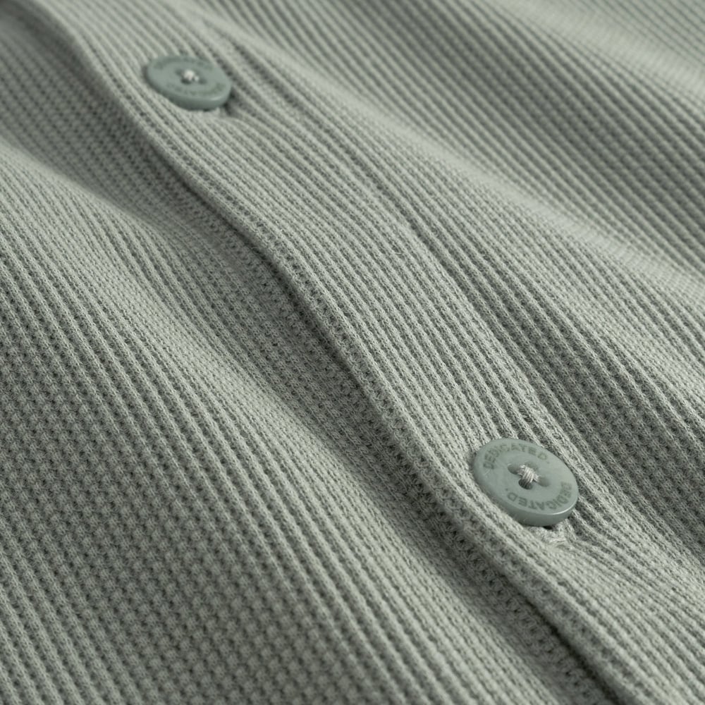 LAST ONES in L - Falkvik Waffle Shirt - Iceberg Green