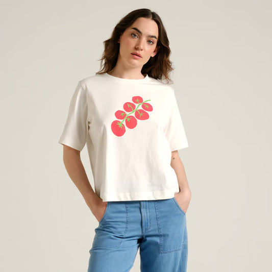Vadstena Tomato T-shirt - Off-White