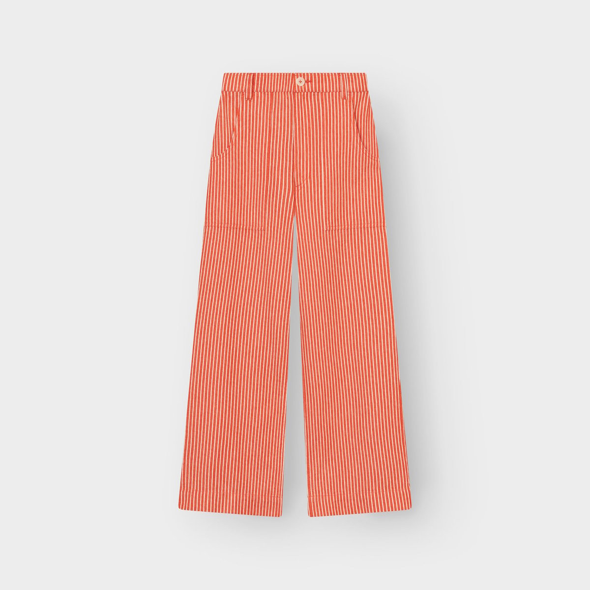 LAST ONES IN S- Vara Workwear Pants Stripe - Grenadine Red