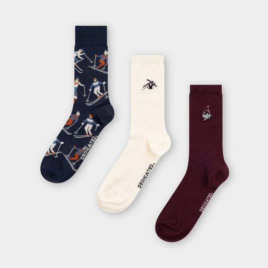 Ski Socks - 3-pack Multi-Color