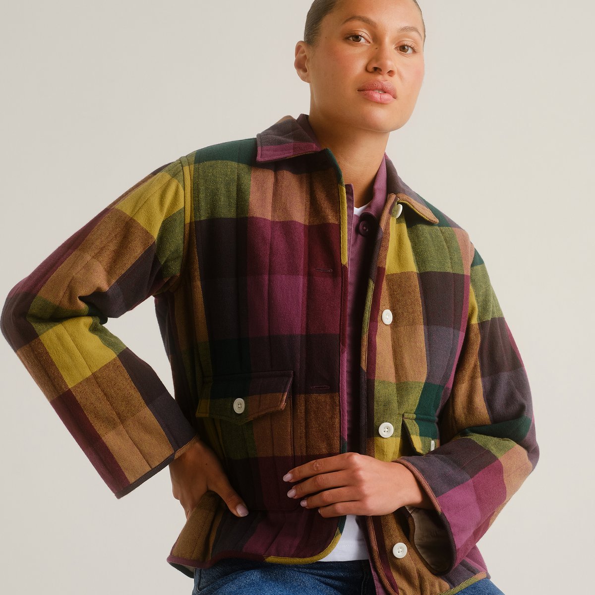 Voxtorp Flannel Jacket - Check Bold Multi Color