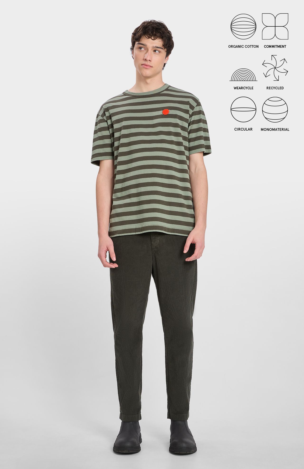 Azpi Dot T-Shirt - Laurel/Forest