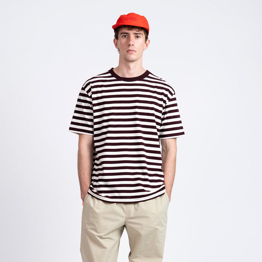 Striped T-shirt - Burgundy