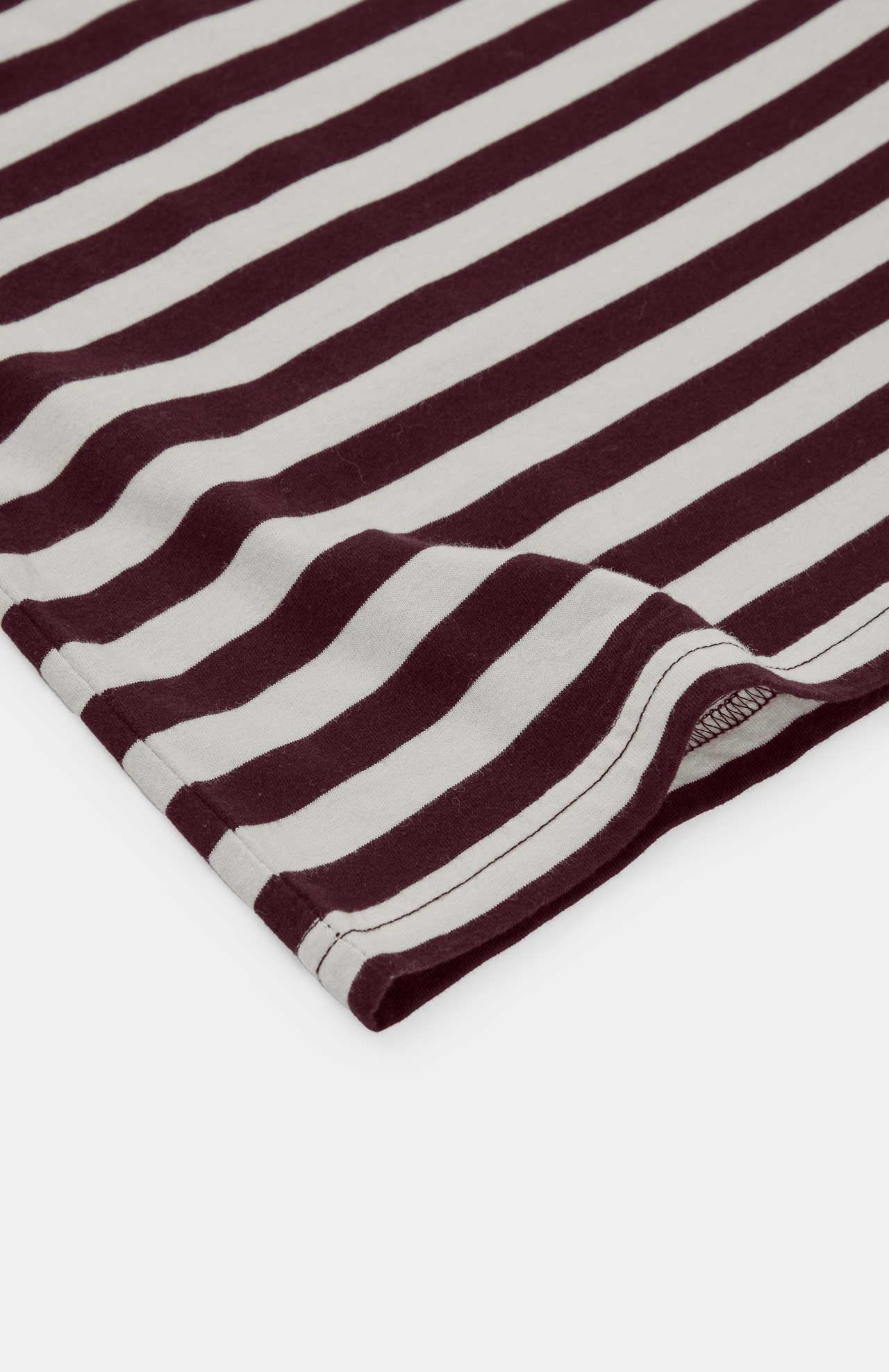 Striped T-shirt - Burgundy
