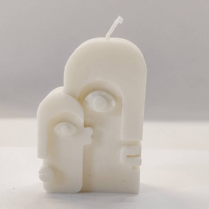 Abstract Face Duo Candle