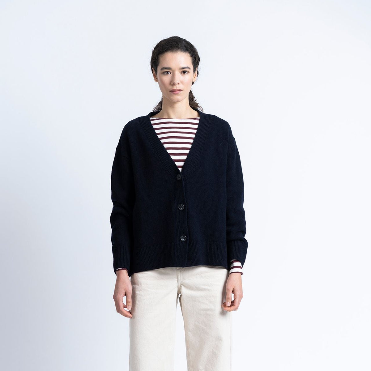 Izaro Knit Cardigan - Navy