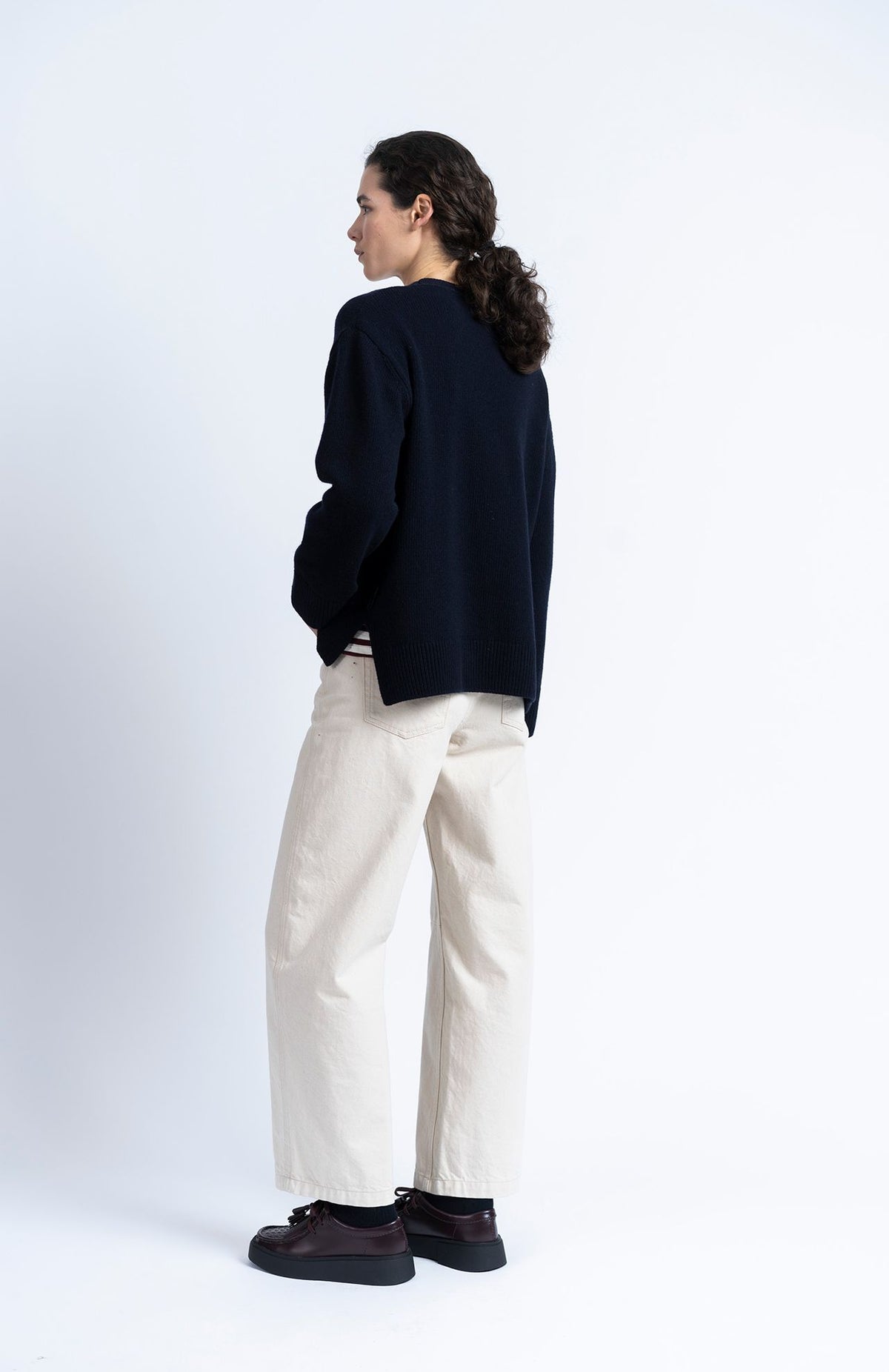 Izaro Knit Cardigan - Navy