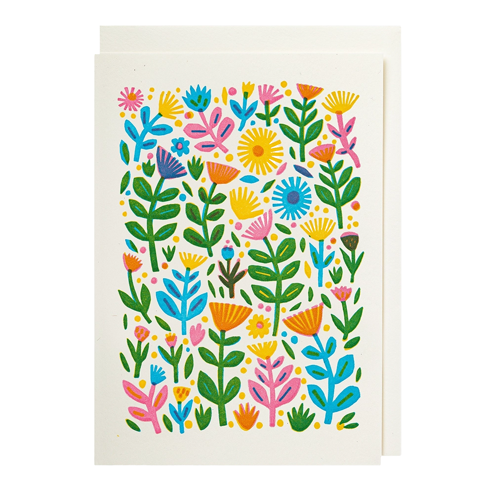 Archivist Gallery Notelet - Flower Pattern