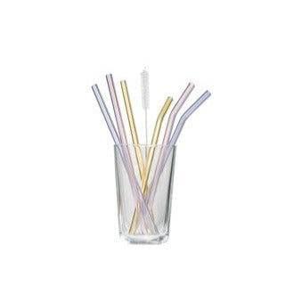 Tranquillo Reusable Glass Straws - Pastel