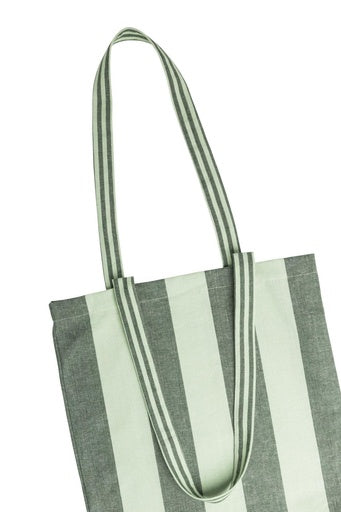 Shopping Bag Stripes - Green