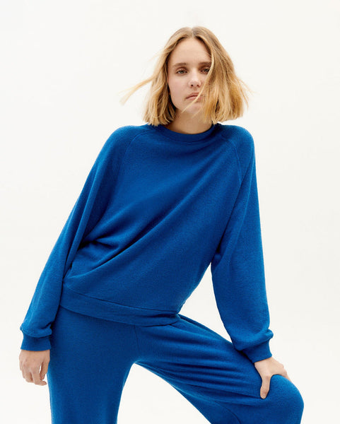 Thinking Mu TRASH Fontana Sweater - Klein Blue