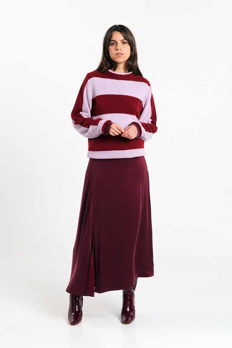 Babol Alpaca Jumper - Striped Brick