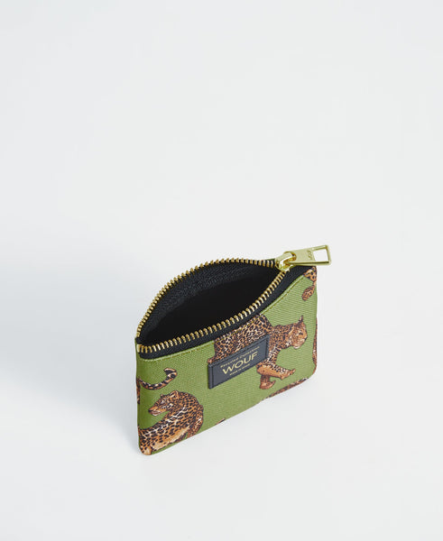 Small Pouch - Olive Leopard