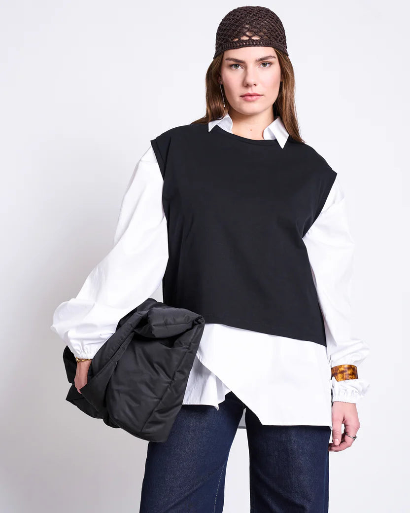 Ovar Boxy Top - Black