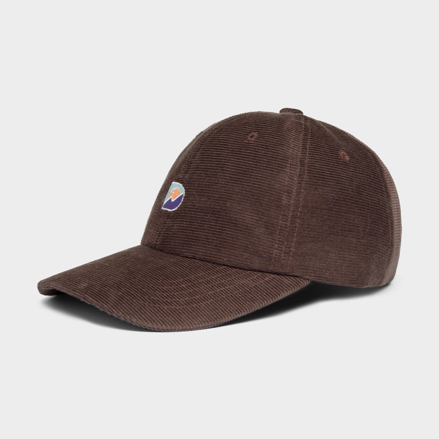 Soft Cap Slussen Corduroy Mountain Logo - Coffee Brown