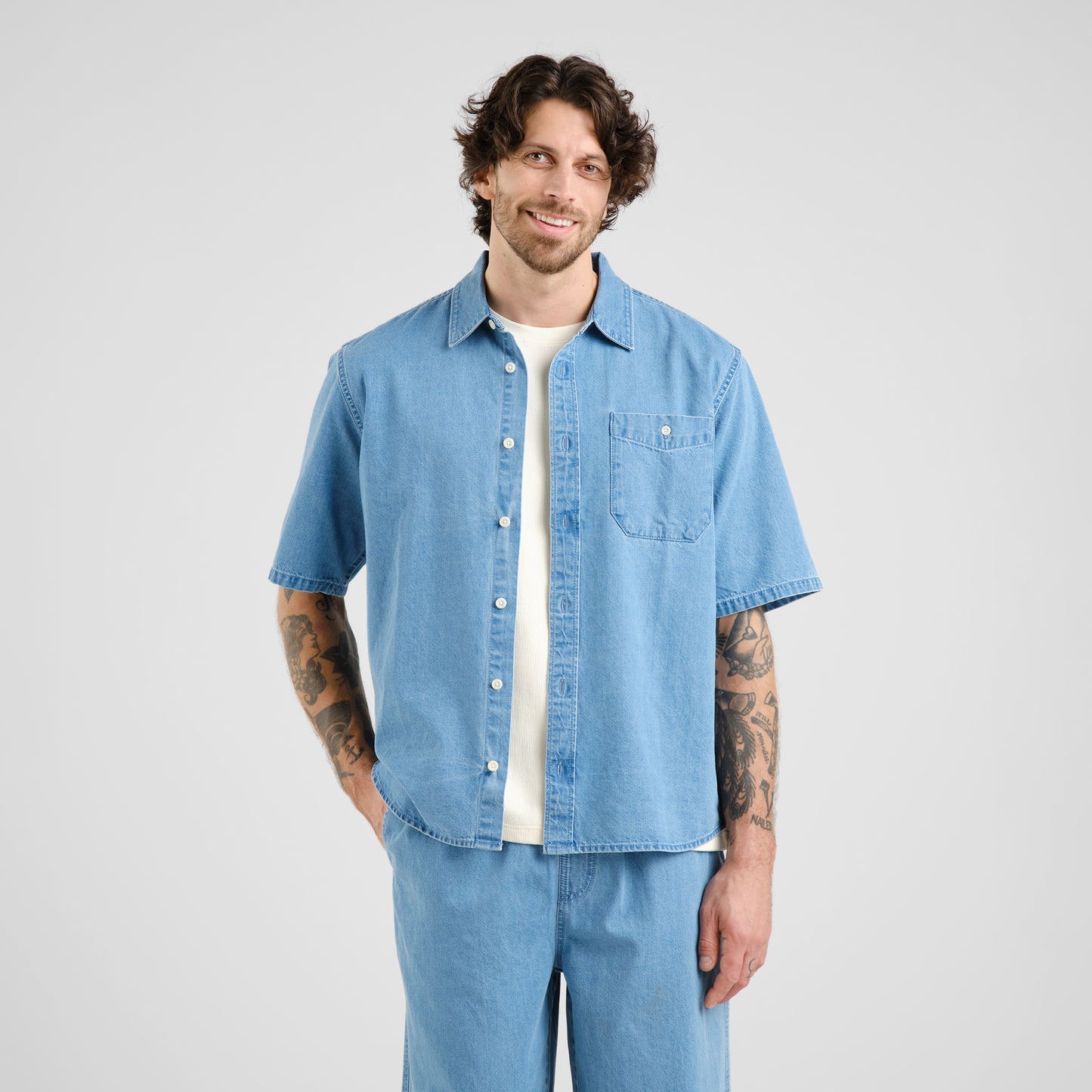 Skalhamn Denim Shirt - Light Blue