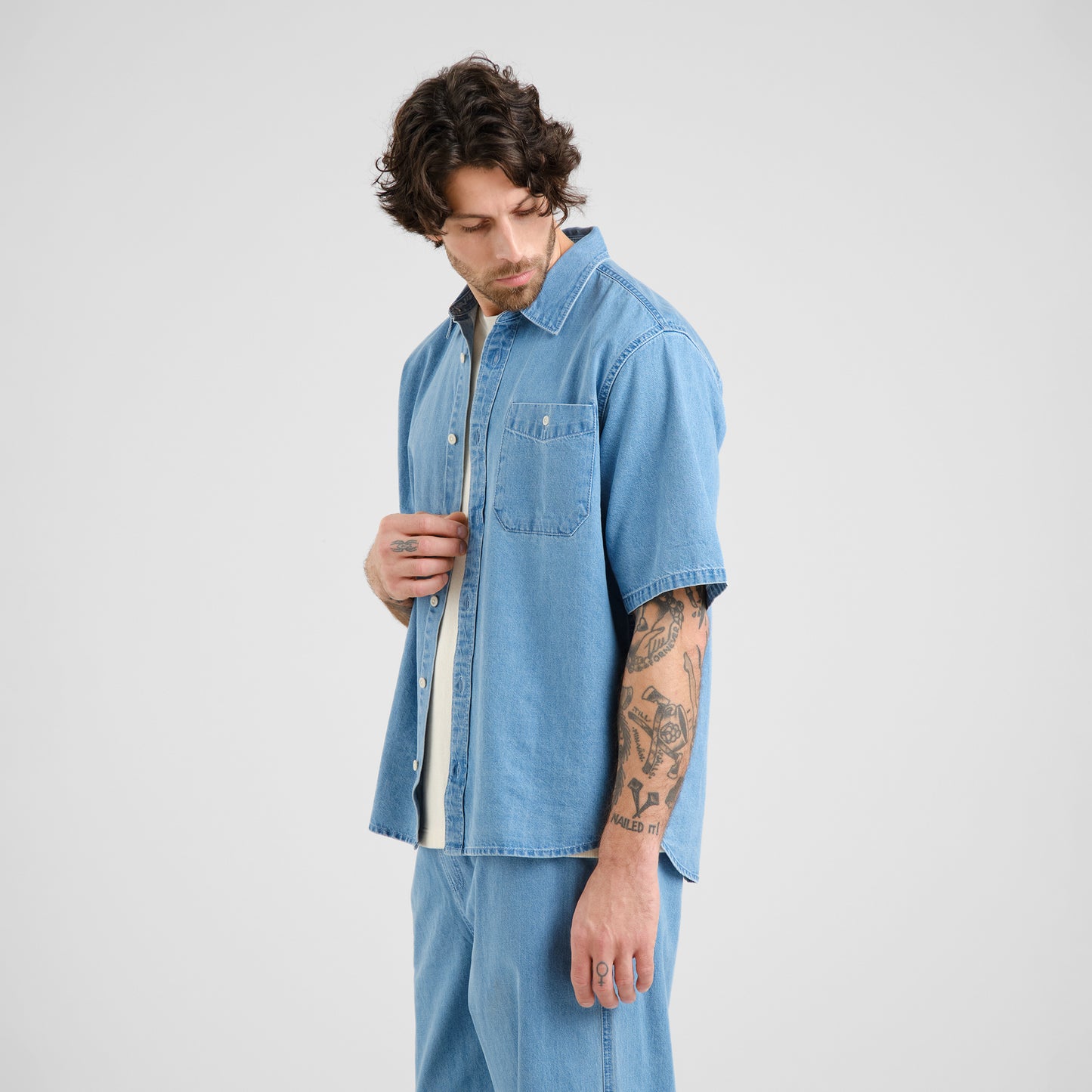 Skalhamn Denim Shirt - Light Blue