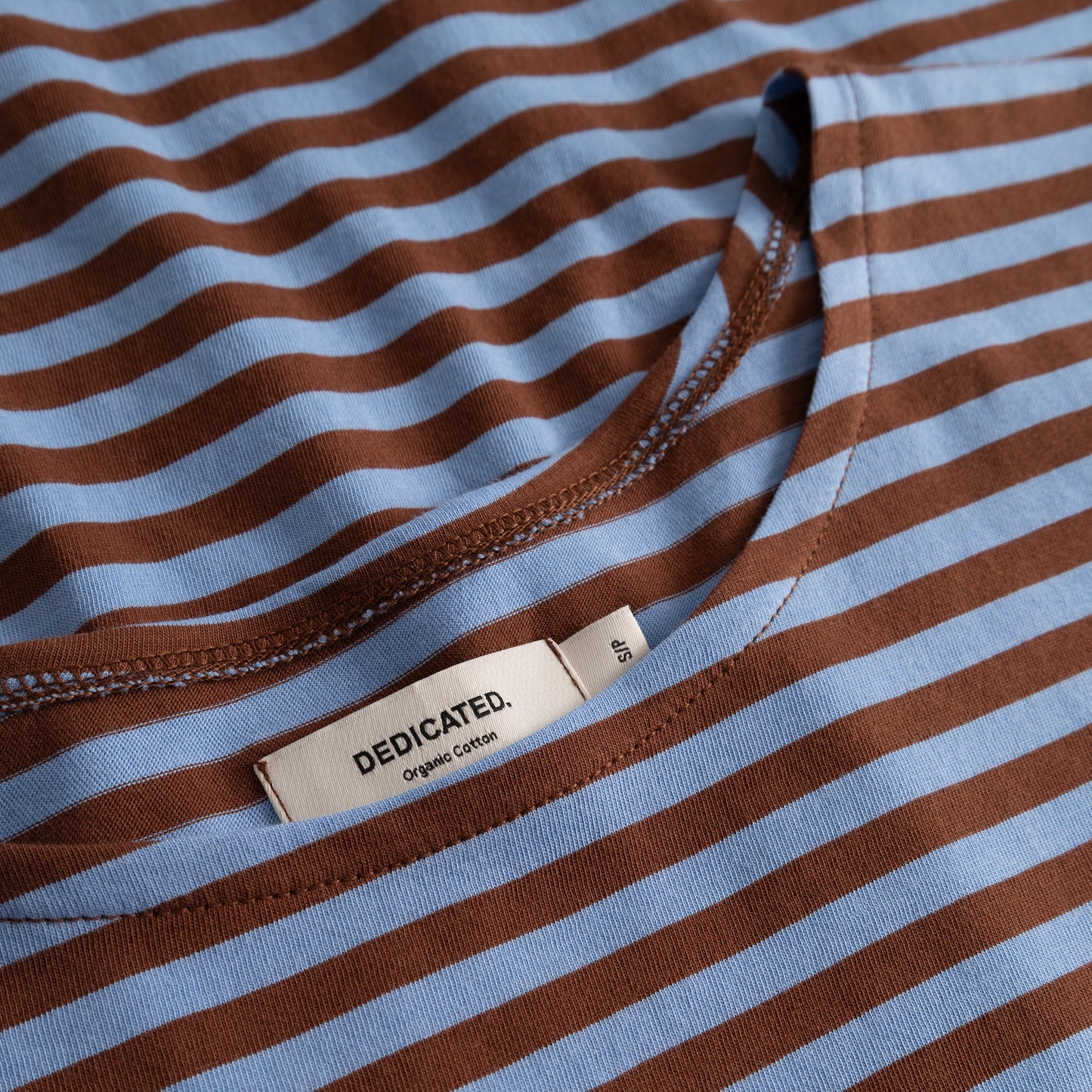Top Humledal Stripes - Cappuccino Brown/Cornflower Blue
