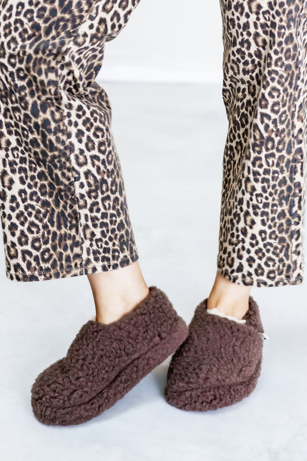 Wool Siberian Slippers - Choco Martini