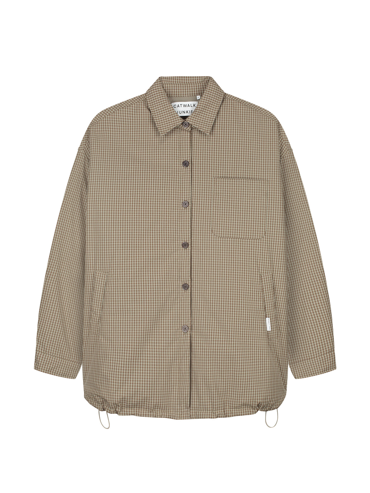 Light Padded Check Jacket - Caramel