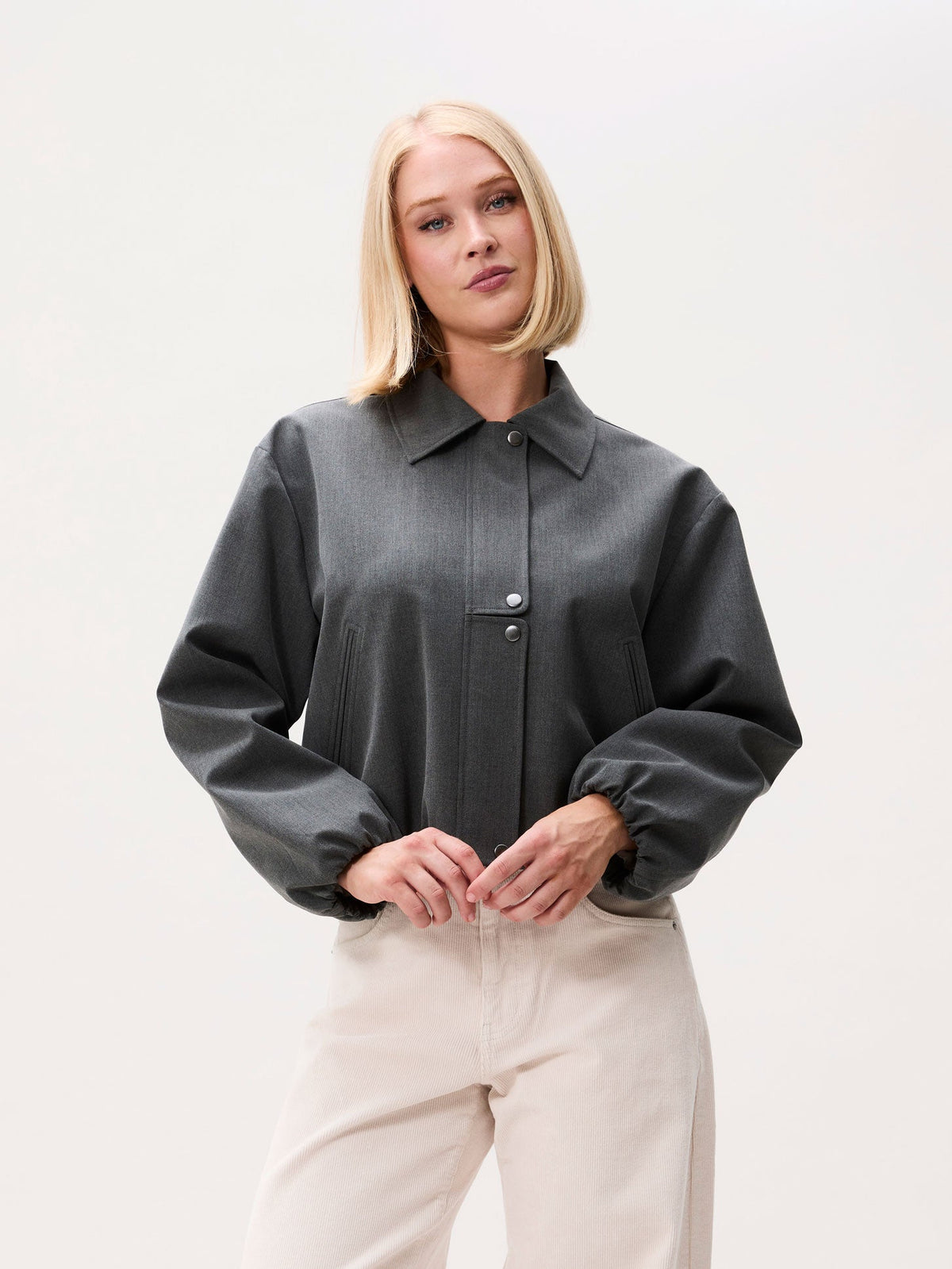 Tuck In Tailored Jacket - Grey Melange
