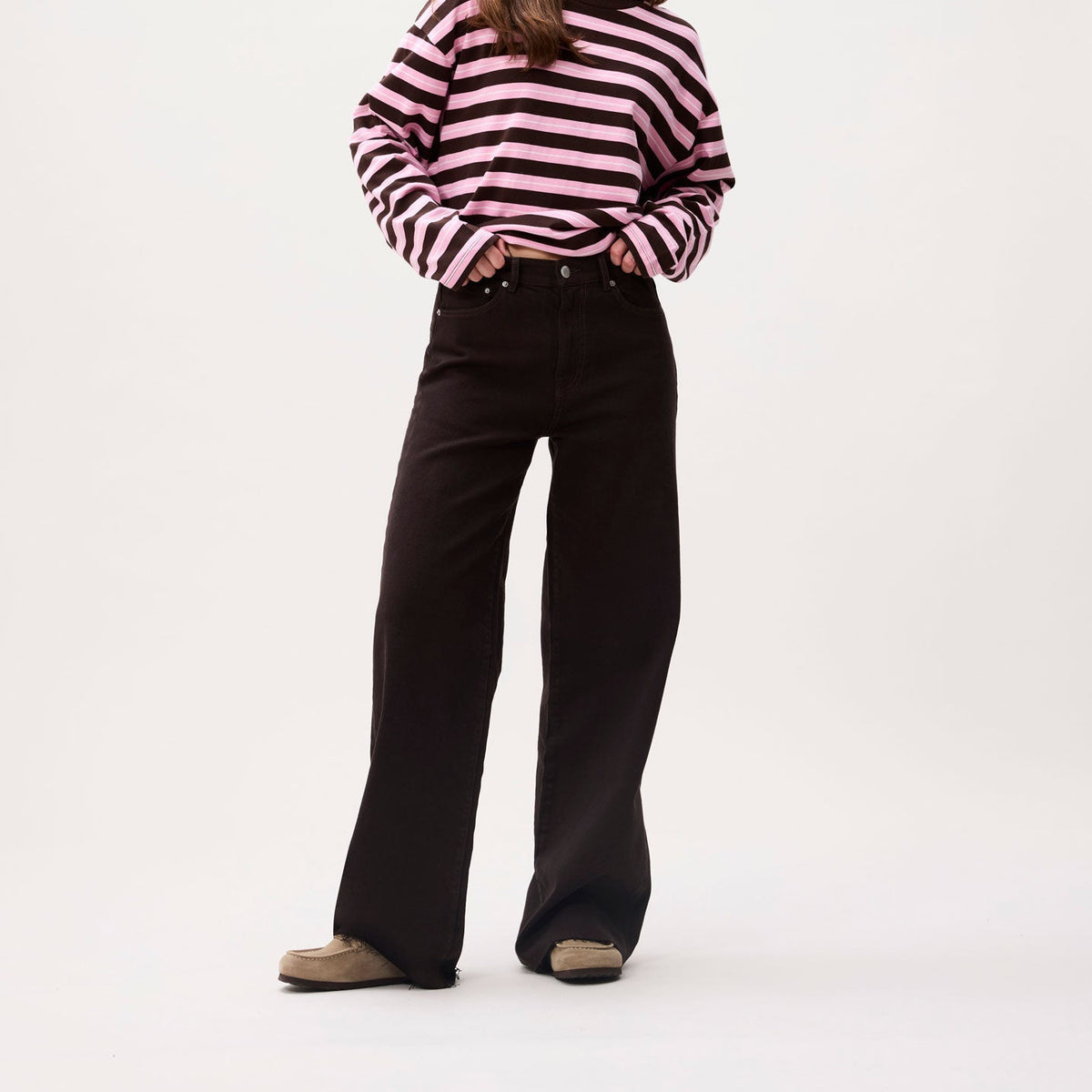 Loose Fit Jeans - Dark Cacao