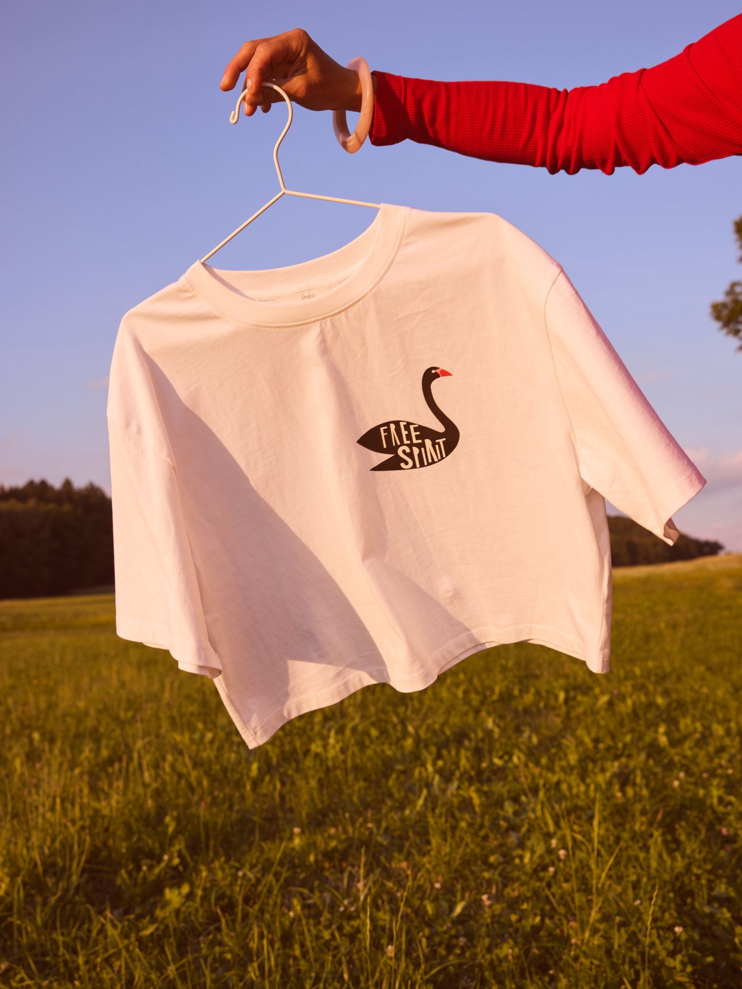 Oversized Statement T-shirt FREE SPIRIT - Off-White