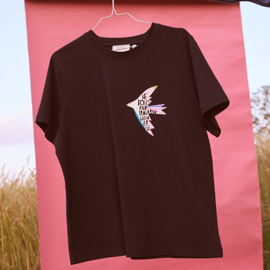 Statement T-shirt BIRD - Black