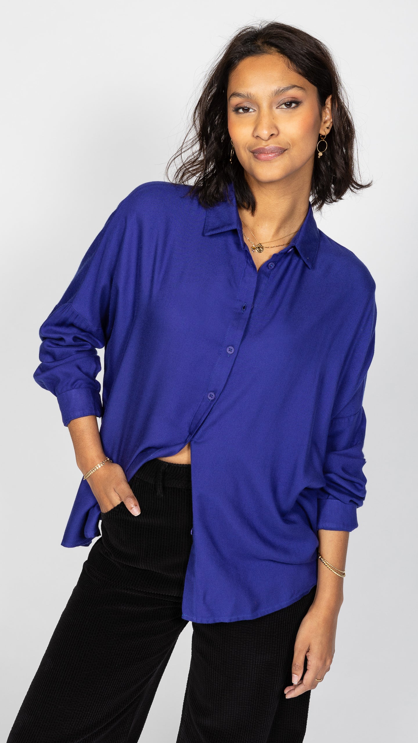 Aude Soft Blouse - Electric