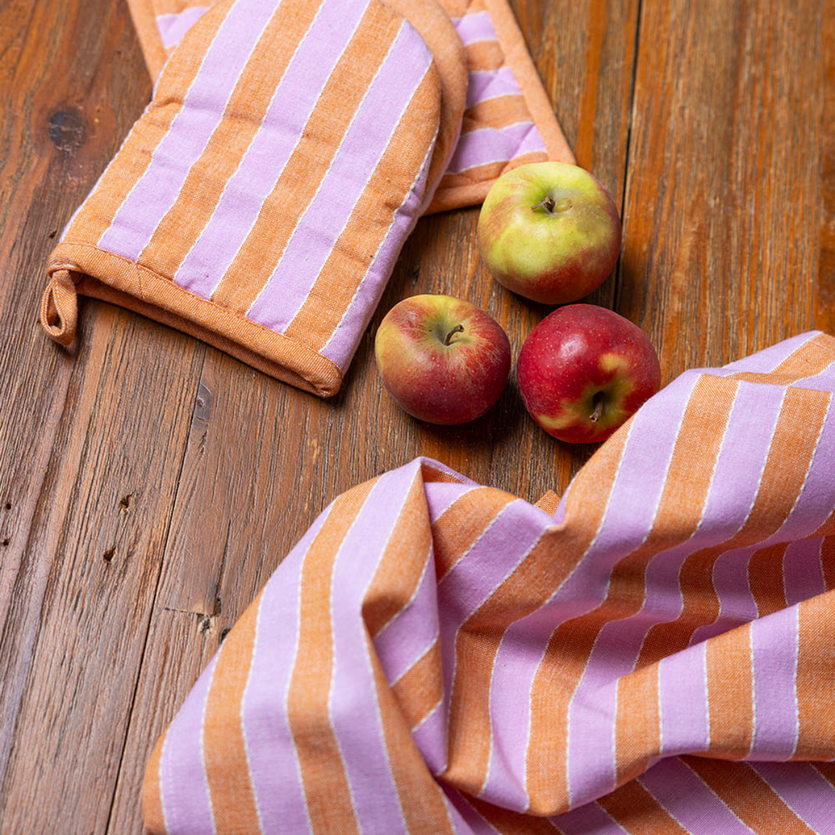 Tea Towel Vivid Lines - Orange
