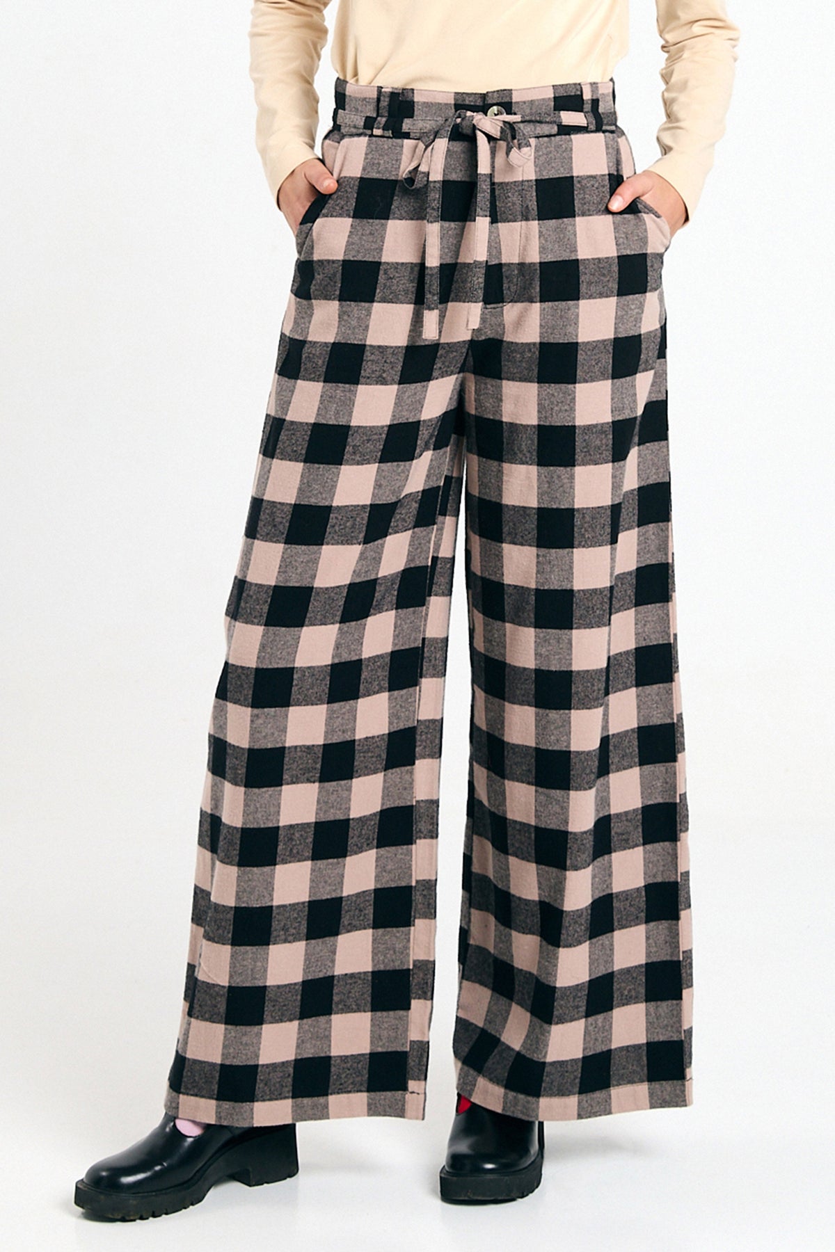 Silves Pants - Check Black
