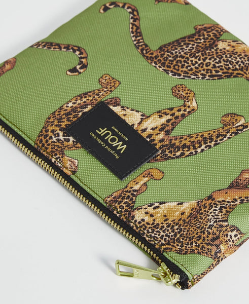 Pouch - Olive Leopard