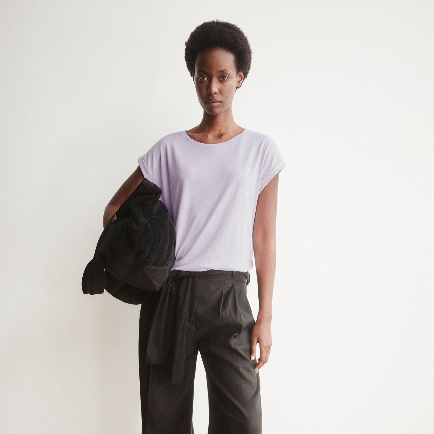 Jilaana T-Shirt Tencel Mix - Moonlit Lilac