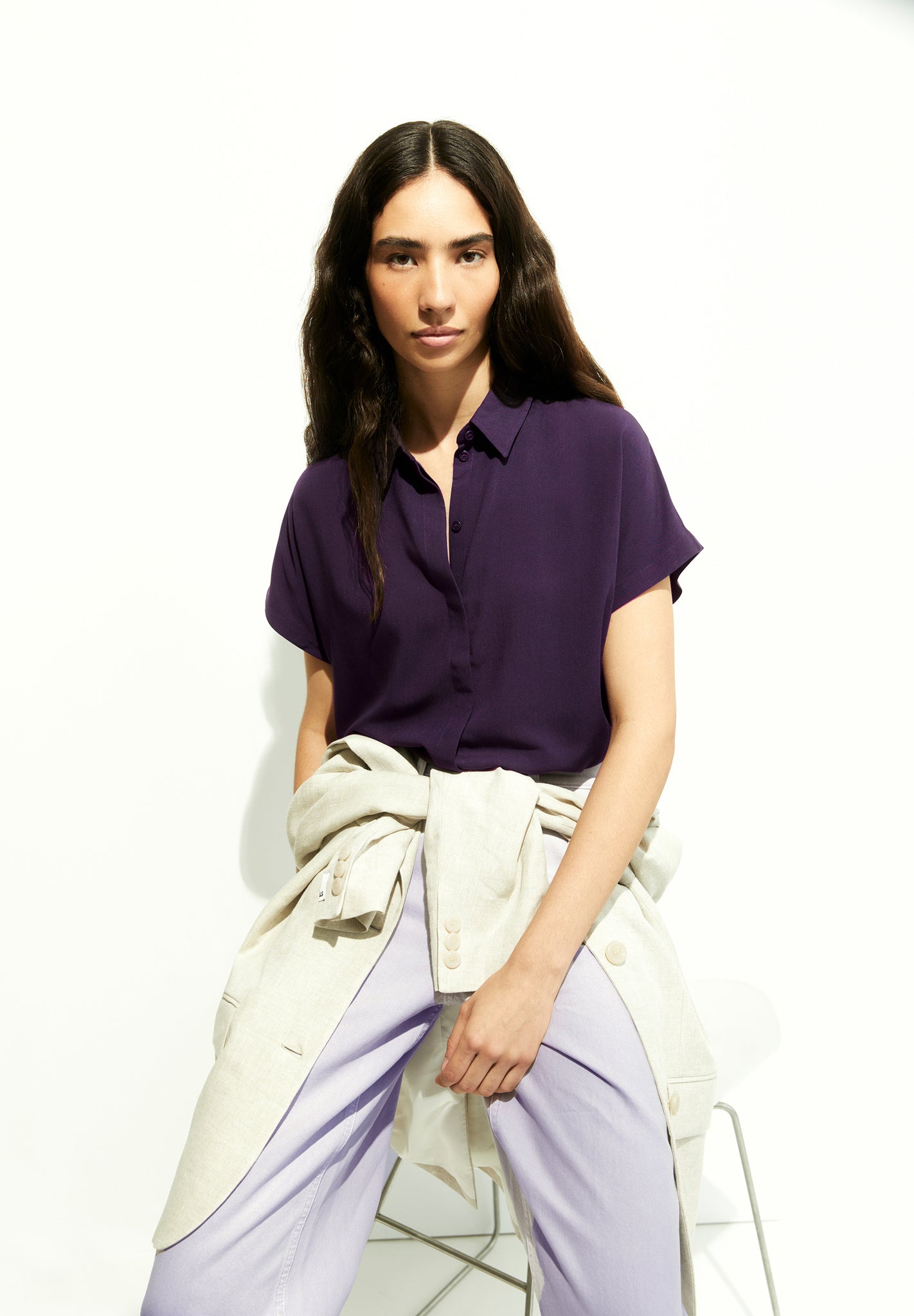 LAST ONE in S - Larisaana Blouse - Vivid Violet