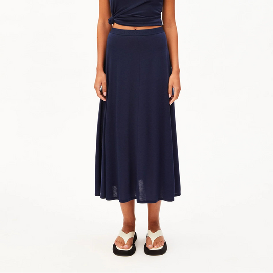 Ileniaa Laraa Midi Skirt - Tinted Navy