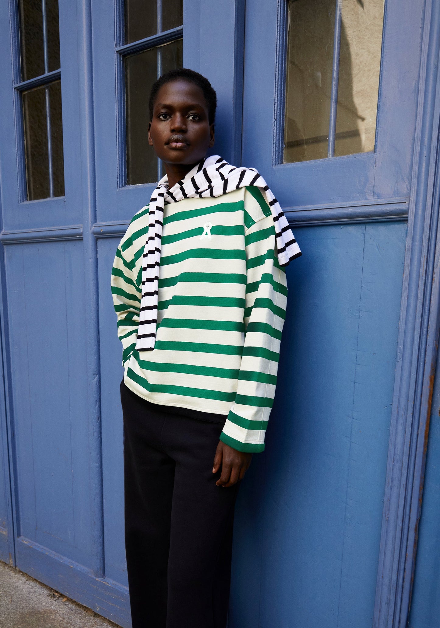 Frankaa Iconic Bold Sweater - Undyed/Emerald Green