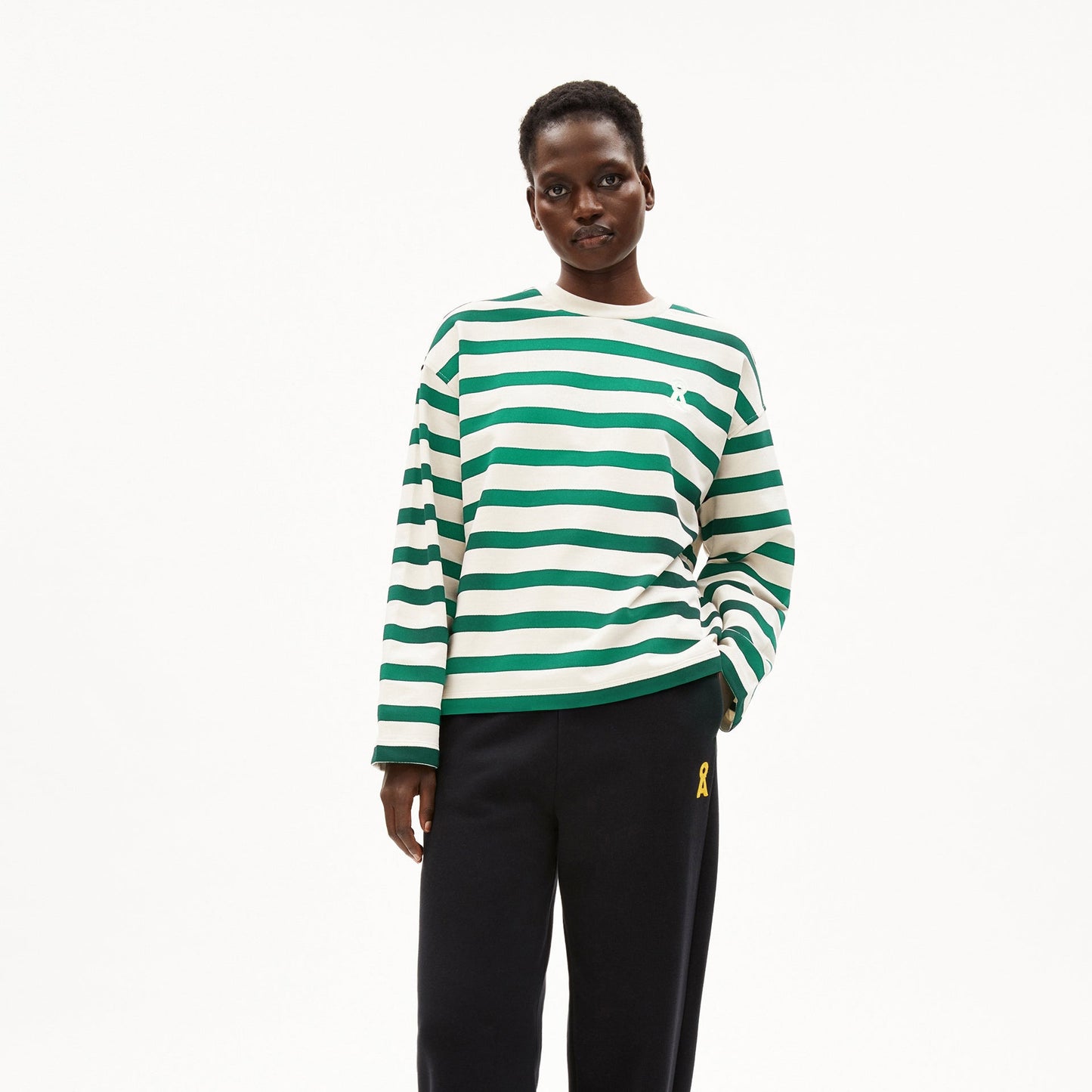 Frankaa Iconic Bold Sweater - Undyed/Emerald Green