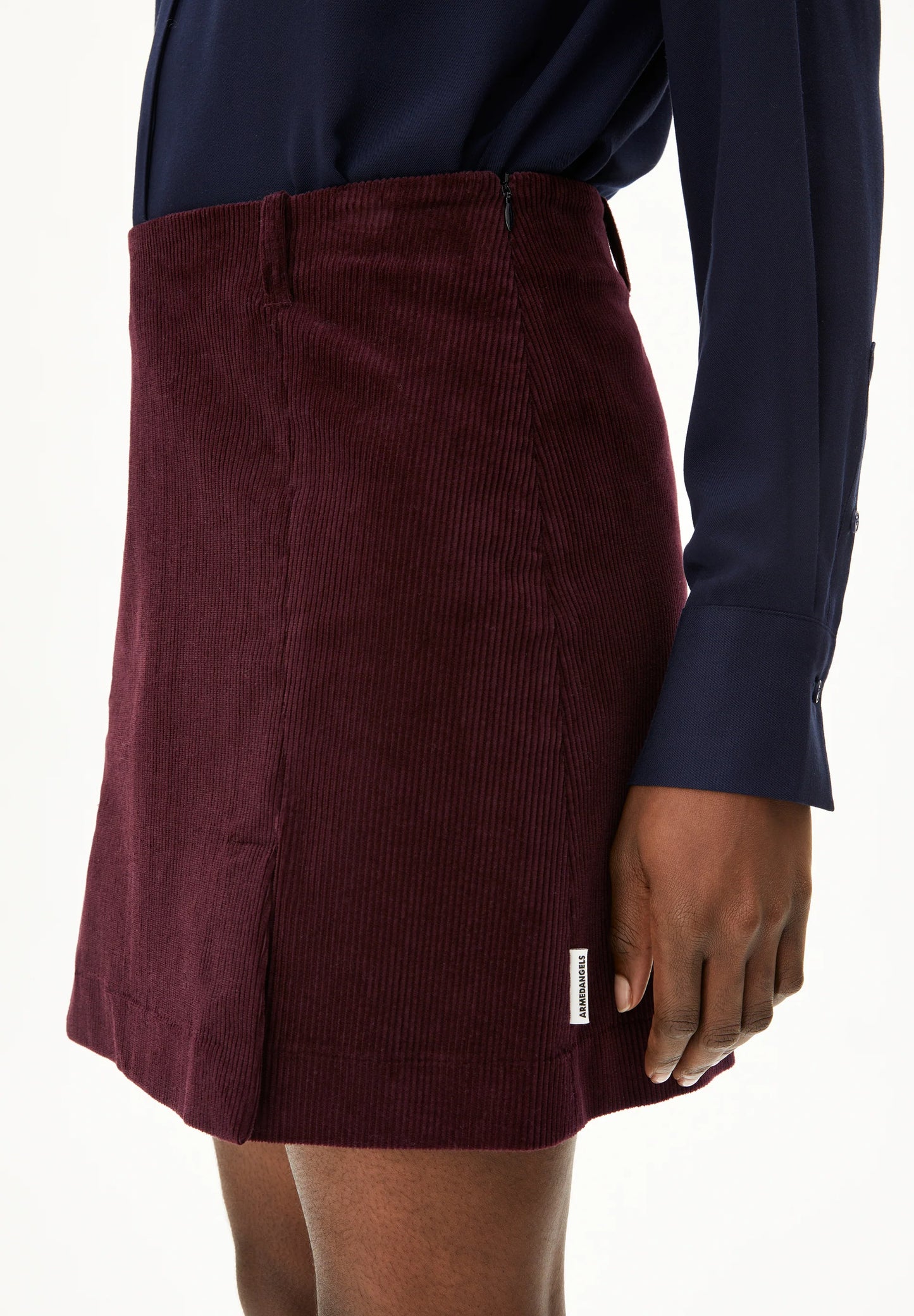 Zalaiaa Corduroy Skirt - Dark Cranberry