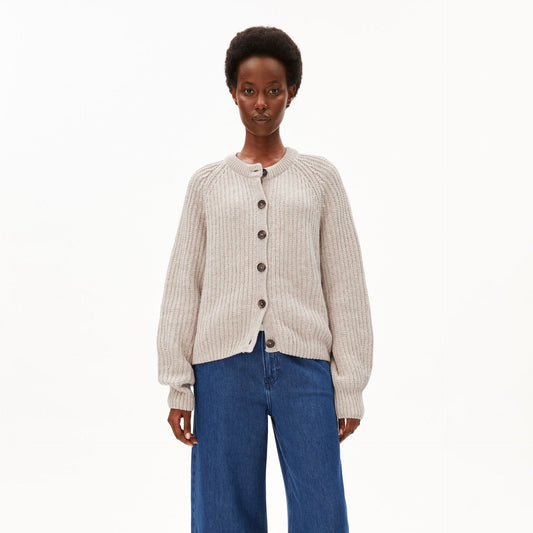 Rib Knit Cardigan - Honey Melange