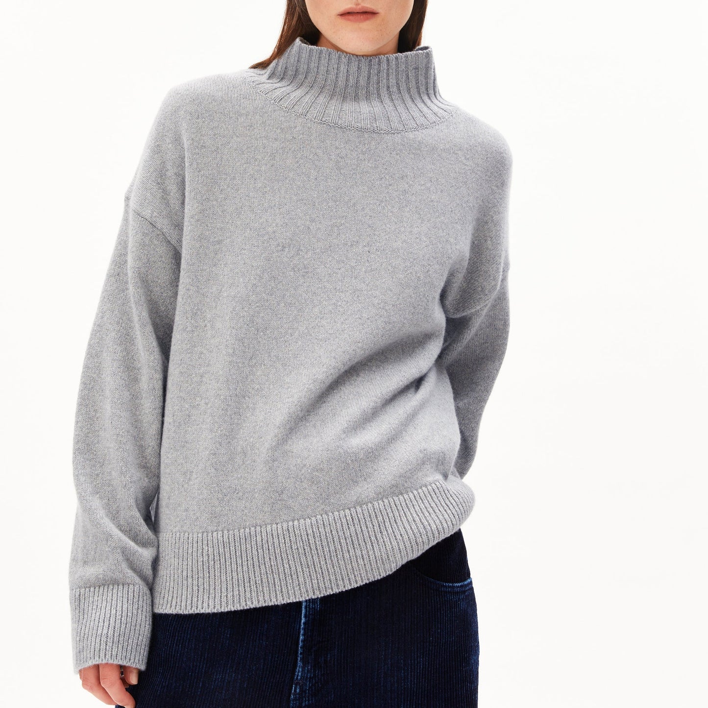 Kaarlin Knitted Sweater - Silver Melange